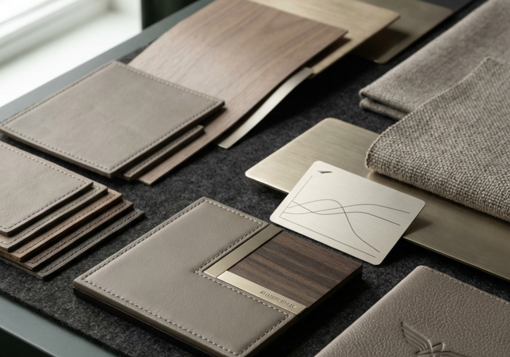 CMF material boards and palette development